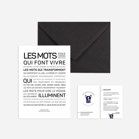 Affiche Les mots
