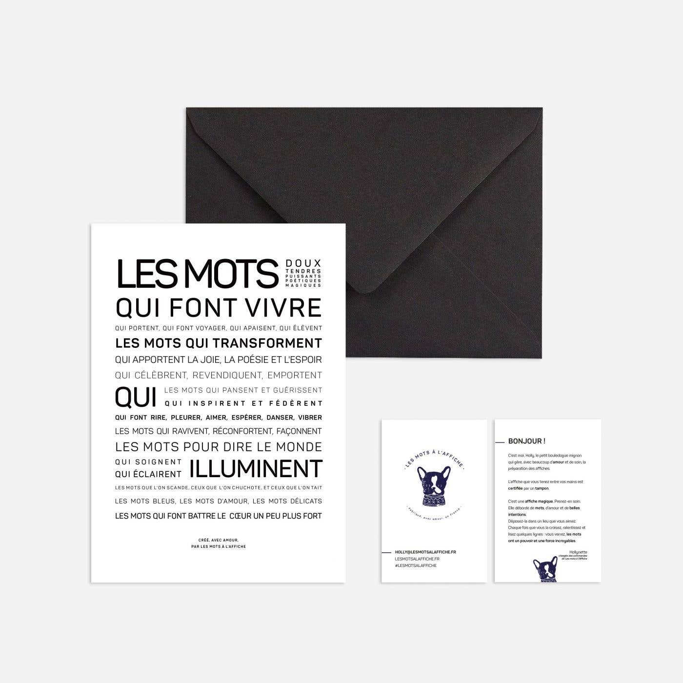 Affiche Les mots