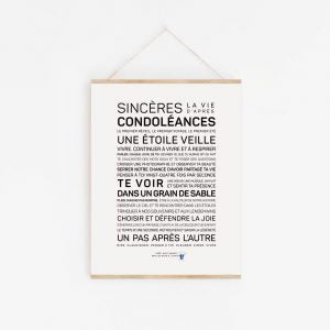 Affiche Sincères condoléances A6