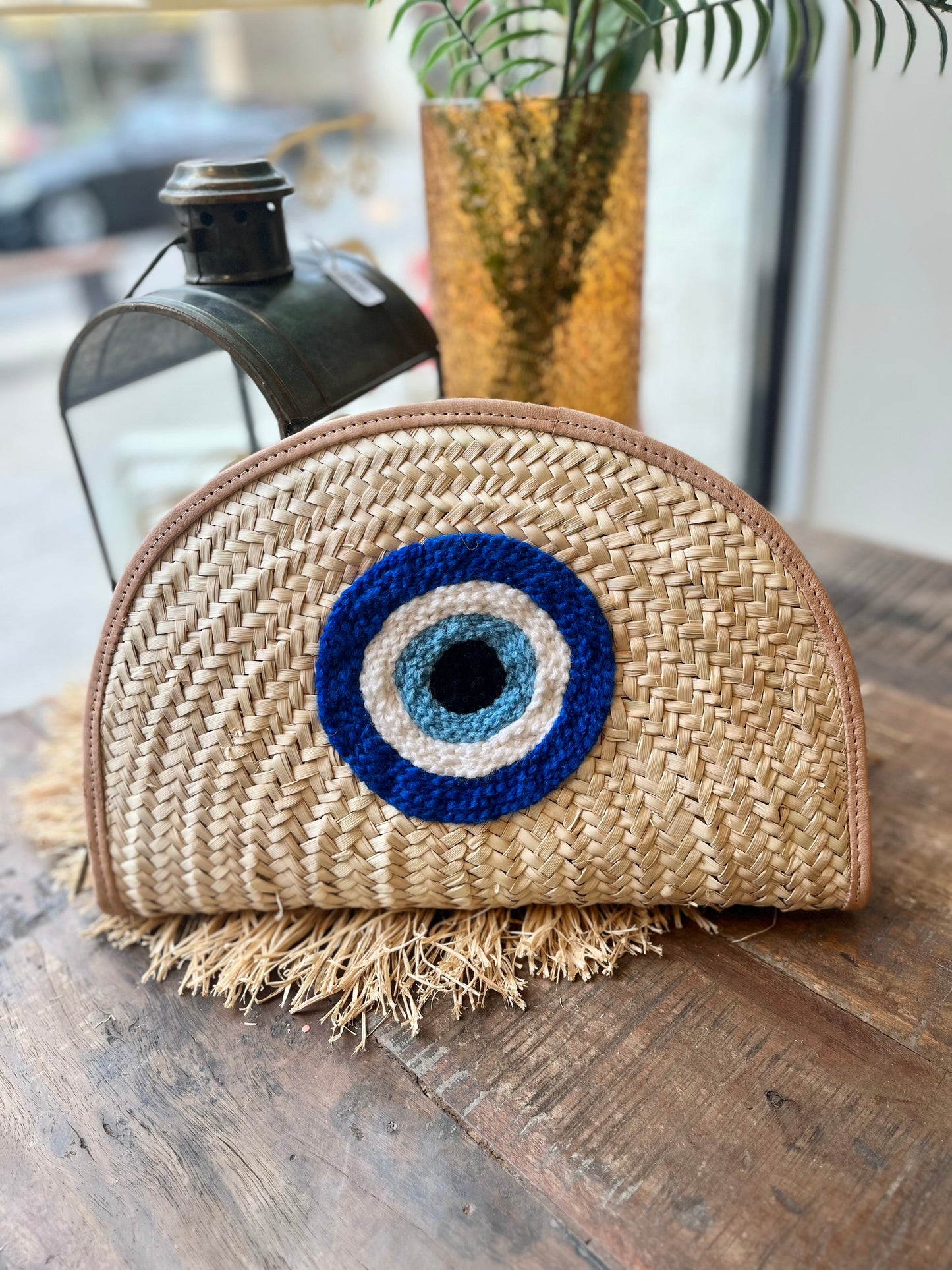 Pochette en paille - arrondi