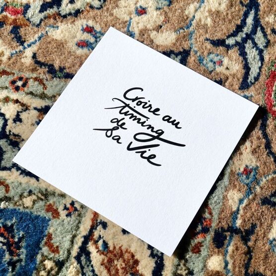 Carte “Croire au timing de sa vie” – GreenMa