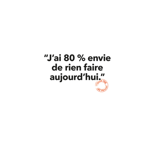 Carte - J’ai 80% envie de rien faire aujourd’hui