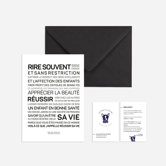 Affiche Réussir sa vie: MINI A6 10.5 x 14.8 mm