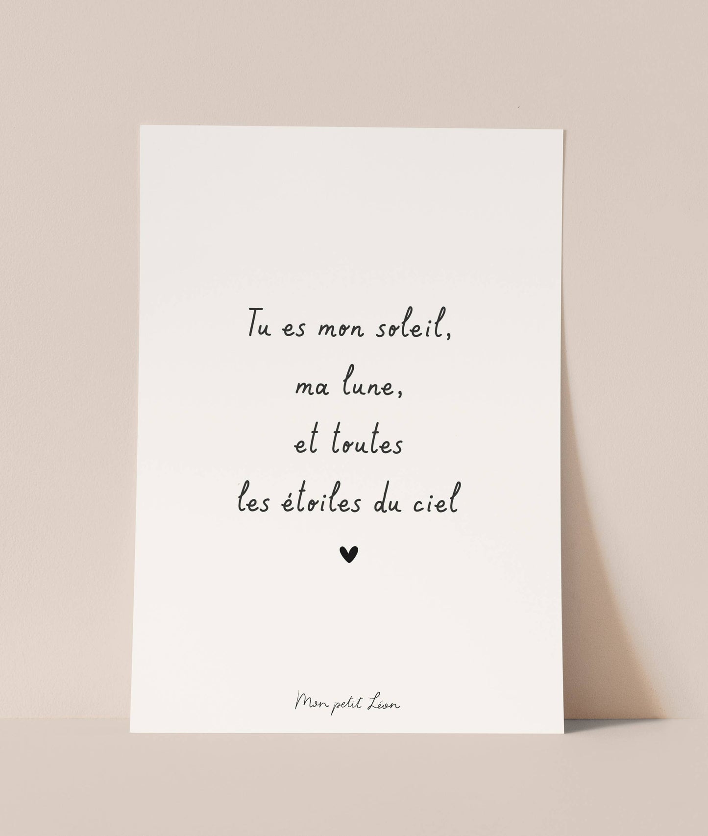 Carte postale A6 Tu es mon soleil