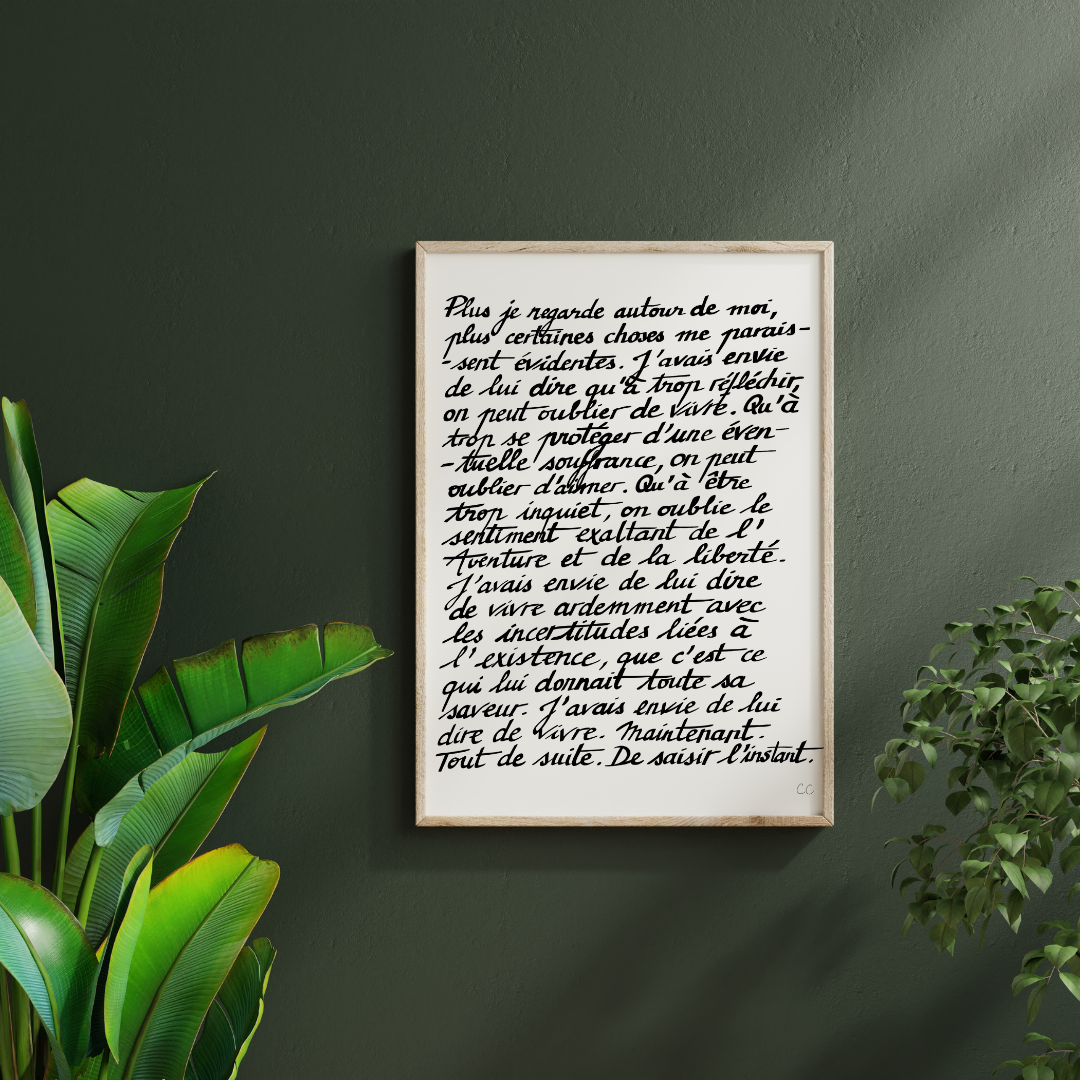 Affiche A4 "Saisir l'Instant"