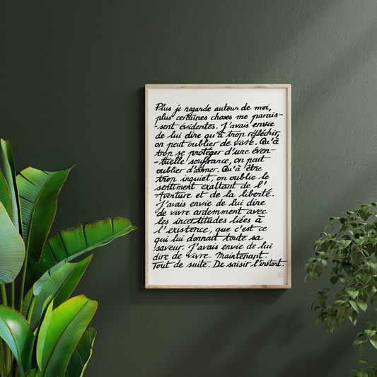 Affiche A4 "Saisir l'Instant"