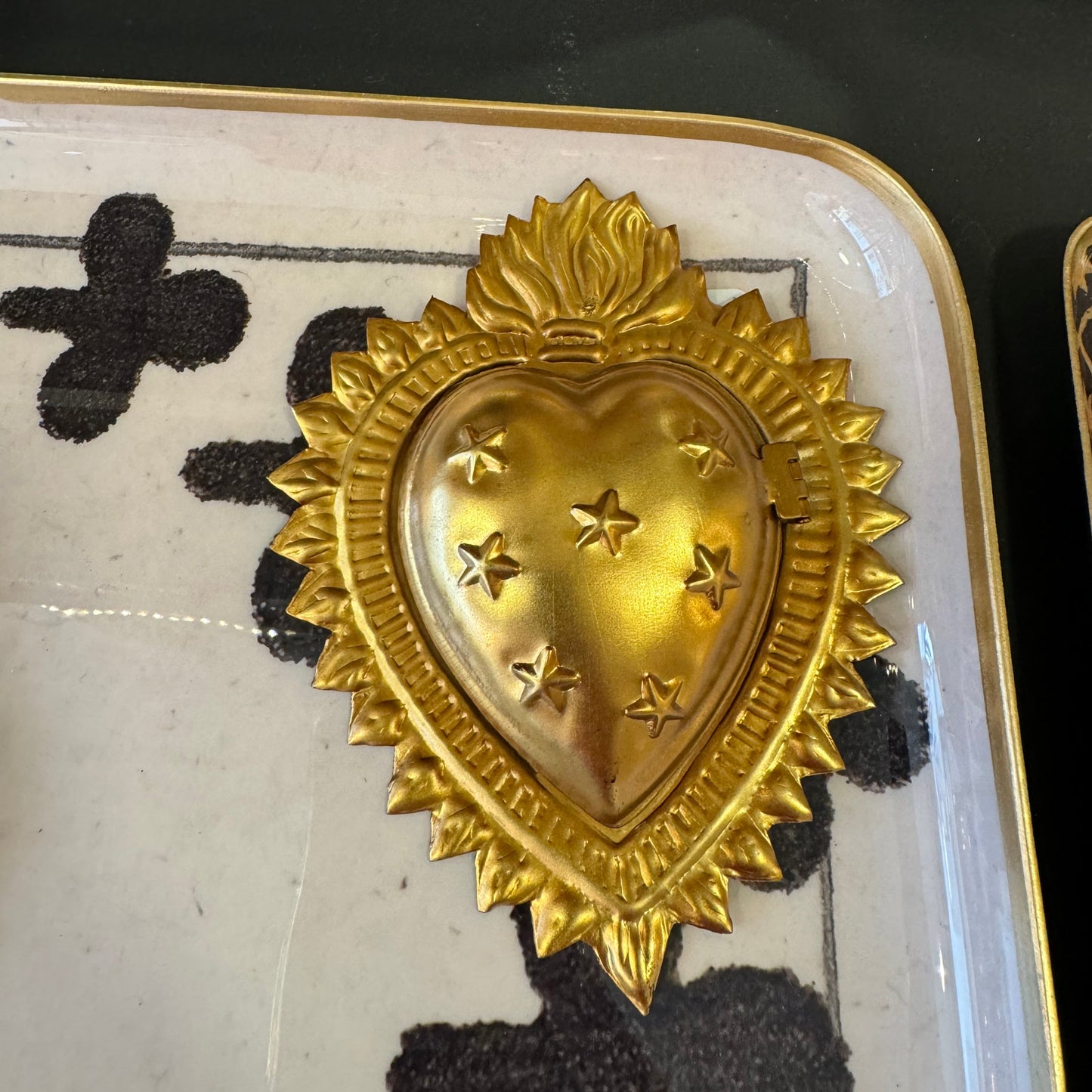 Boîte - Coeur, Étoile, Or