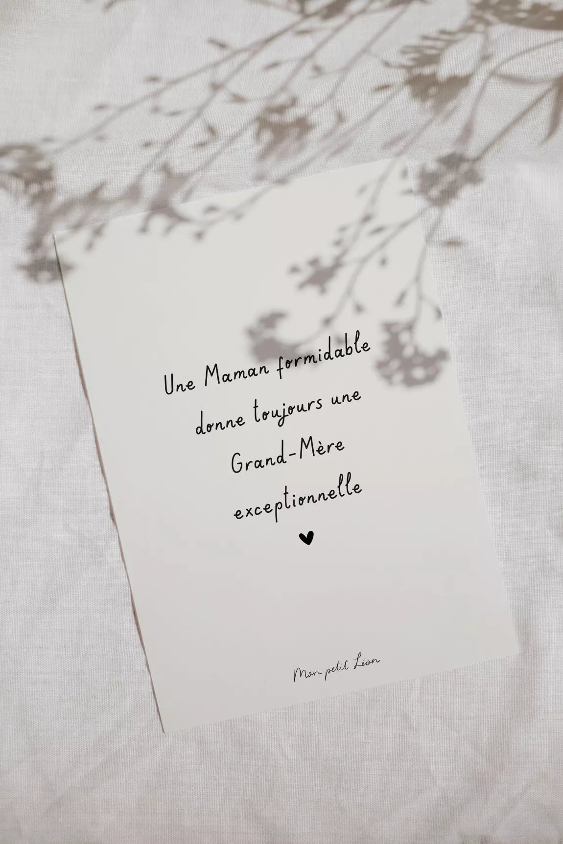 Carte A6 citation Une maman formidable