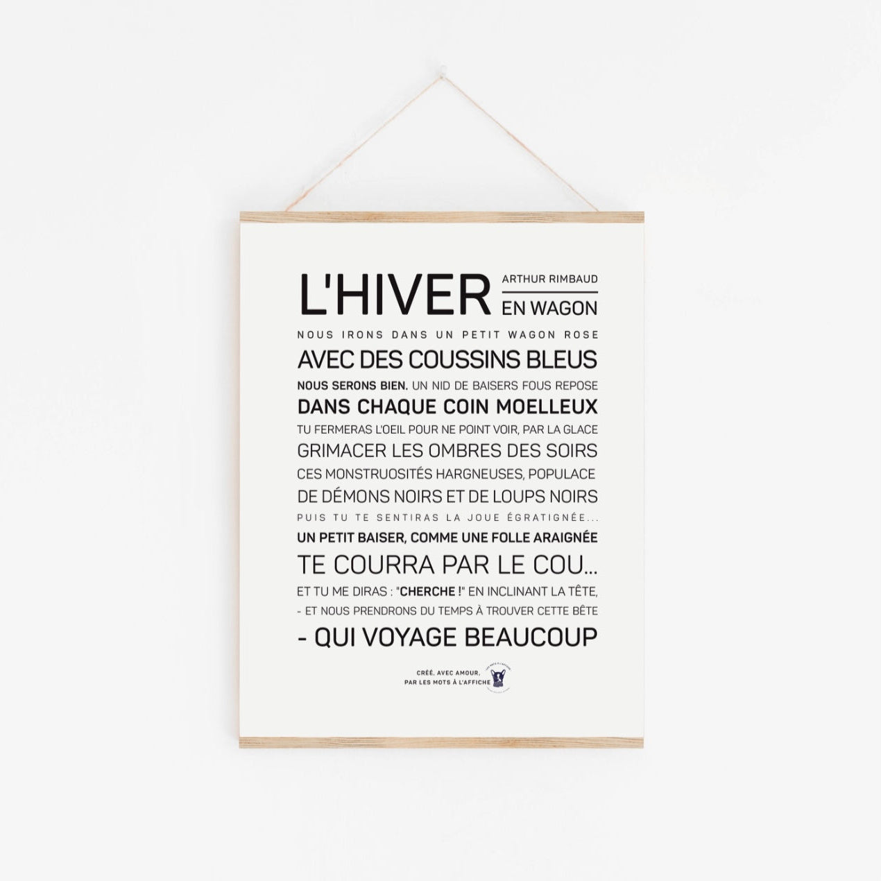 Affiche En wagon Arthur Rimbaud