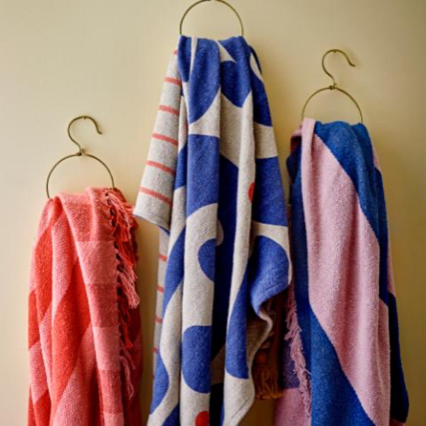 Cadeo plaid - Bleu - Coton recyclé