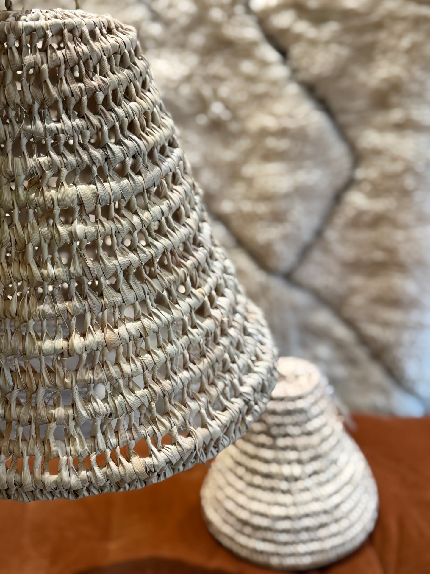 Suspension luminaire feuille palmier