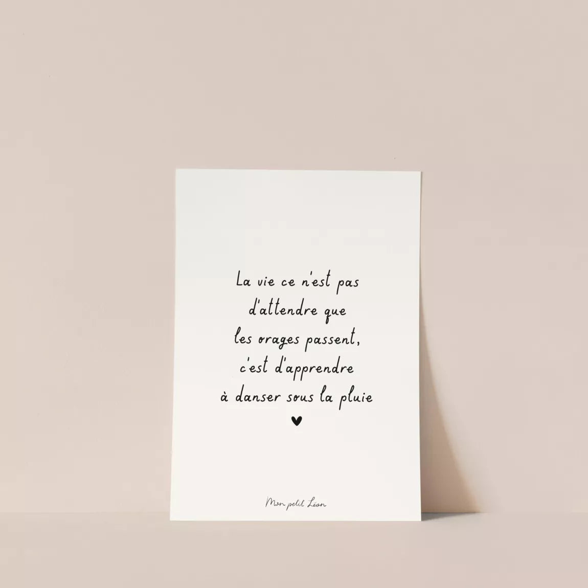 Carte A6 citation Danser sous la pluie