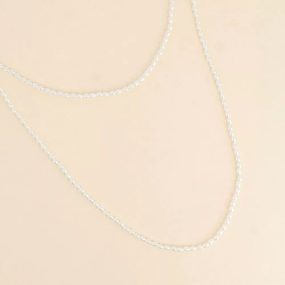 Collier 3 tours perles résine