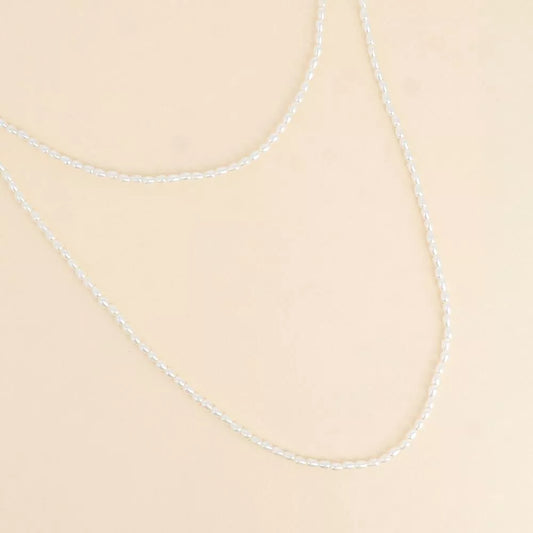 Collier 3 tours perles résine