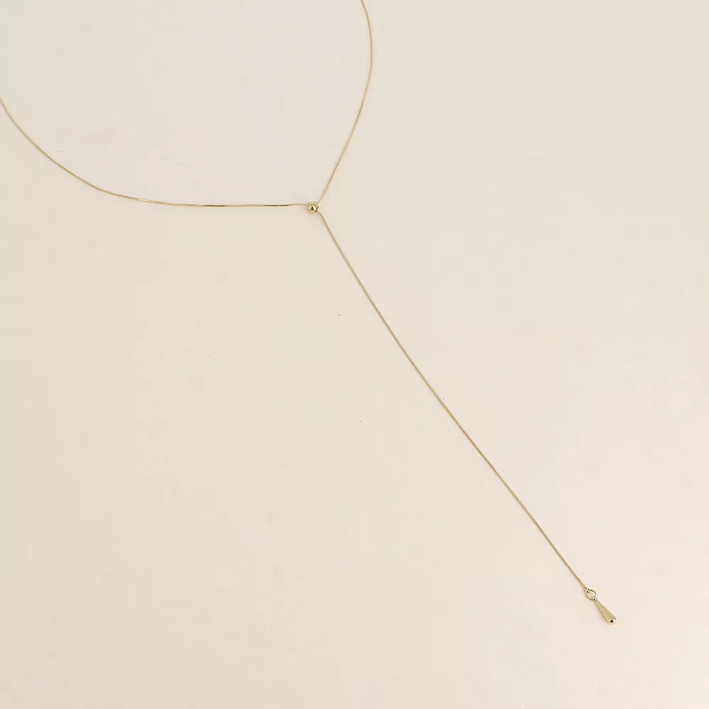 Collier Liora – cravate dorée