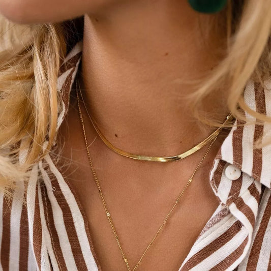 Collier Kiru doré maille plate