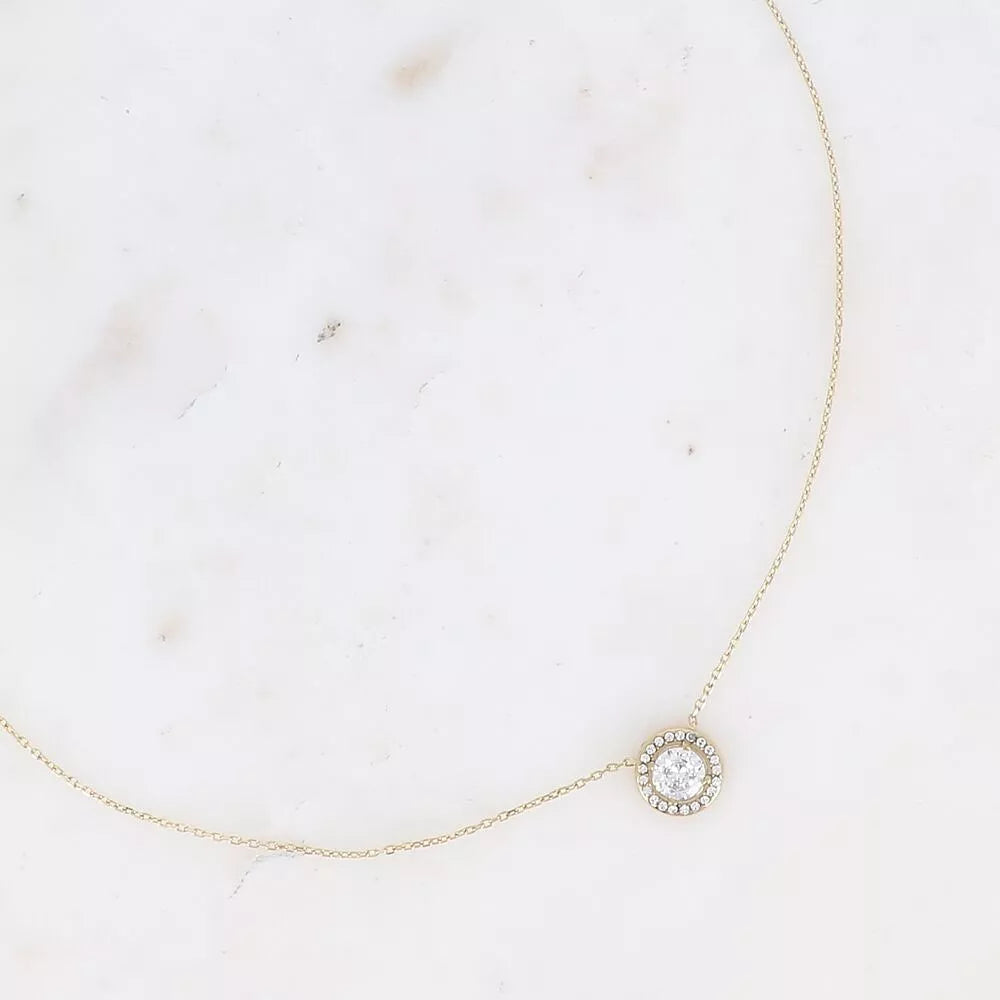 Collier Élisa – pendentif cristal