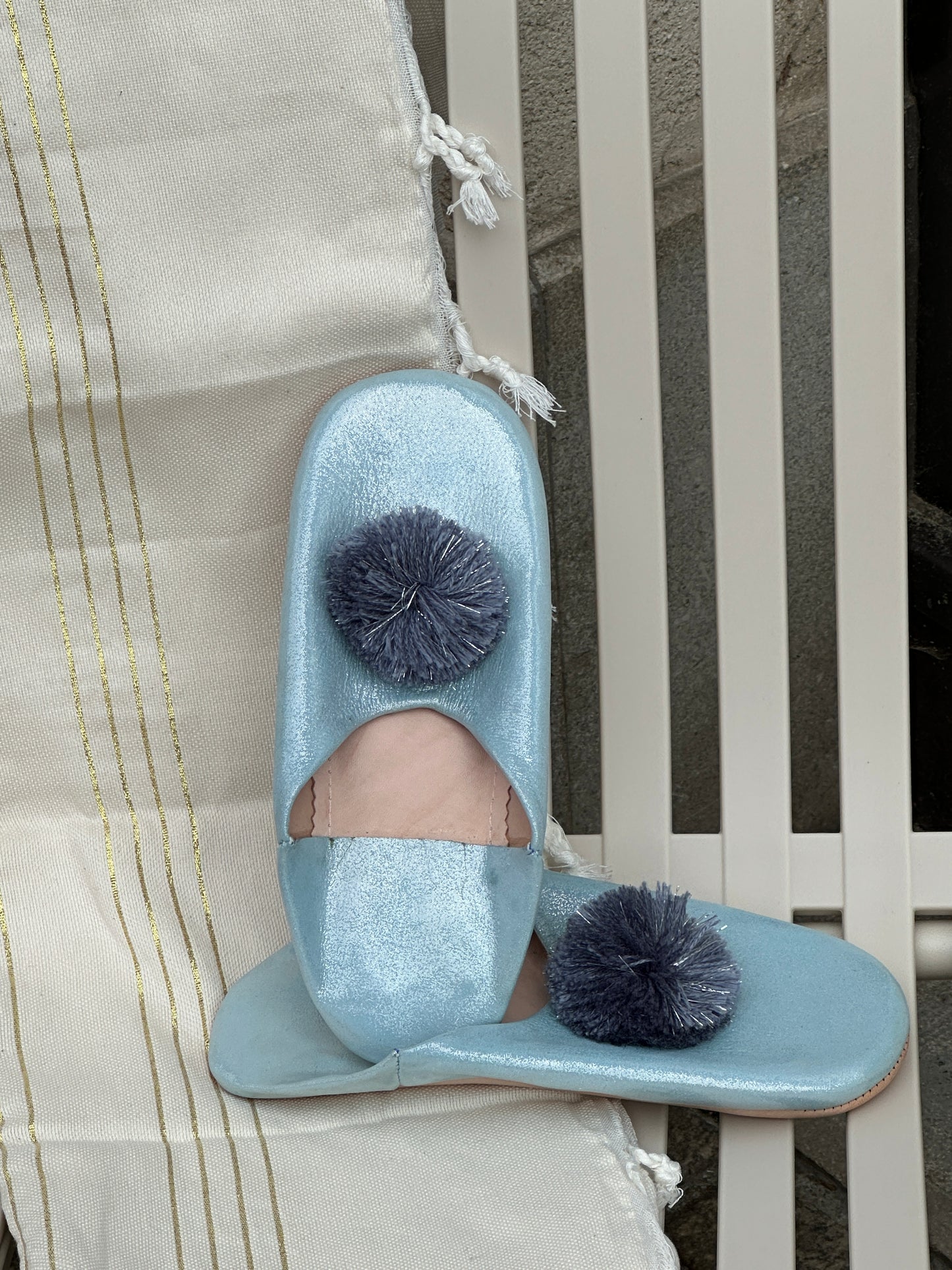 Babouche intérieur cuir