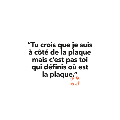 Carte - Tu crois que je suis à côté de la plaque..