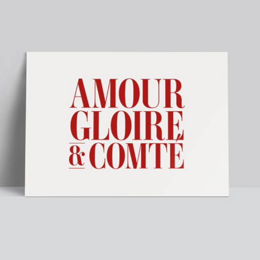 Carte - "Amour gloire & comté"