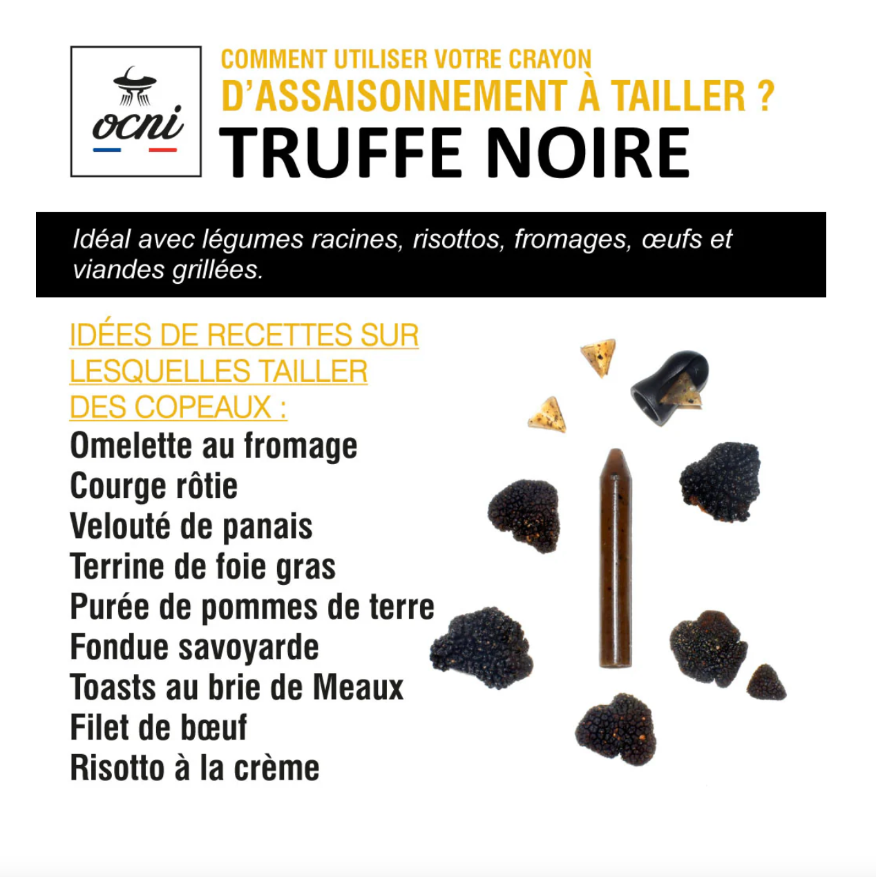 Crayon d’assaisonnement à tailler – Truffe Noire