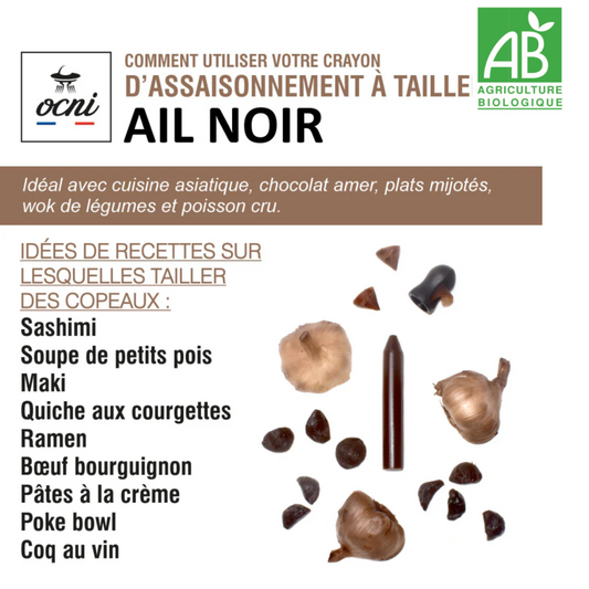Crayon d’assaisonnement à tailler – Ail Noir