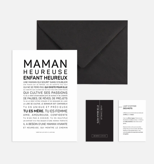 Affiche Maman heureuse – Enfant heureux A6