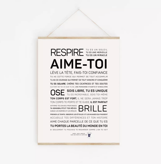 Affiche Respire & Aime-toi A6