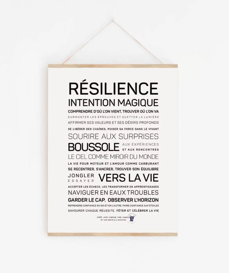 Affiche Résilience – intention magique A6