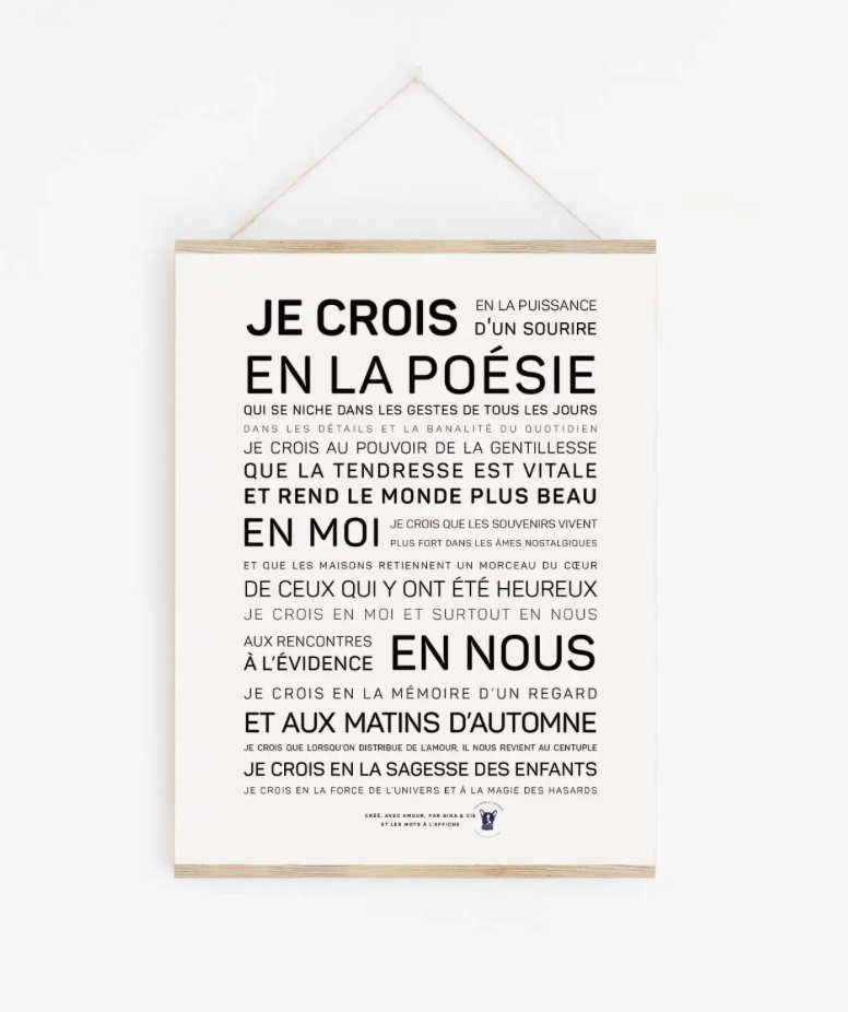 Affiche En la Poésie A6