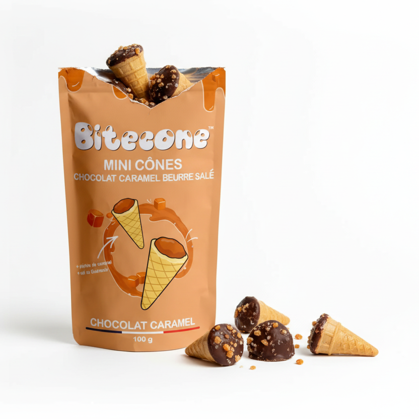 Bitecone – Mini Cônes Chocolat Caramel Beurre Salé