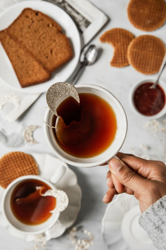 Sachets personnalisés « Théière / Lune » x5 – Thé Noir Caramel