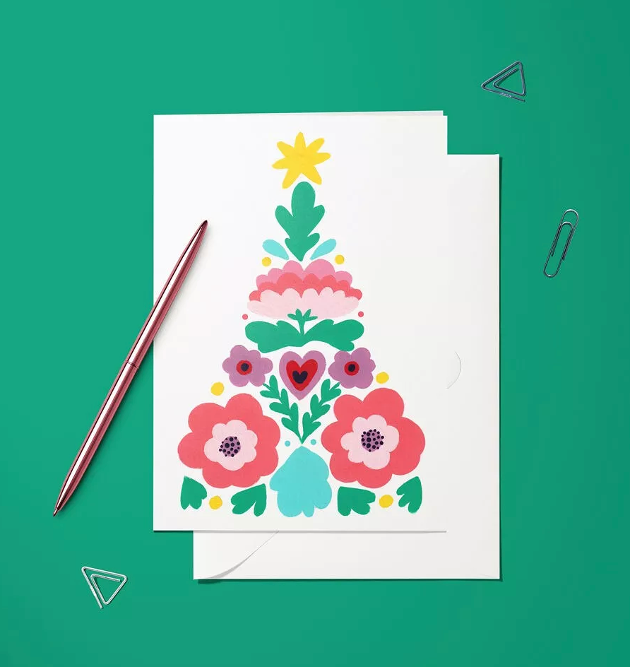 Carte pliée - Sapin Scandinave