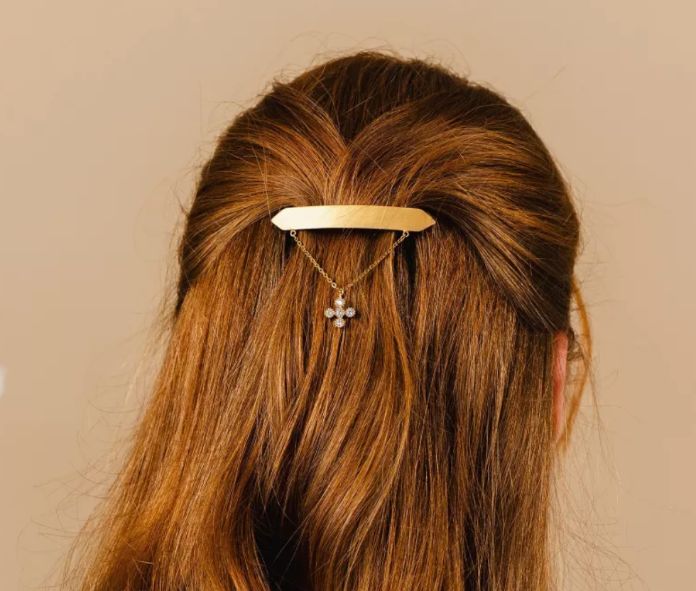Barrette Cheveux Hortense Croix strassée