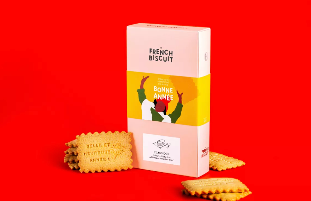 Coffret de biscuits Bonne année nature