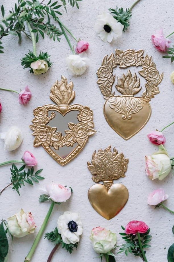 Ex-voto - Coeur sacré, rosier