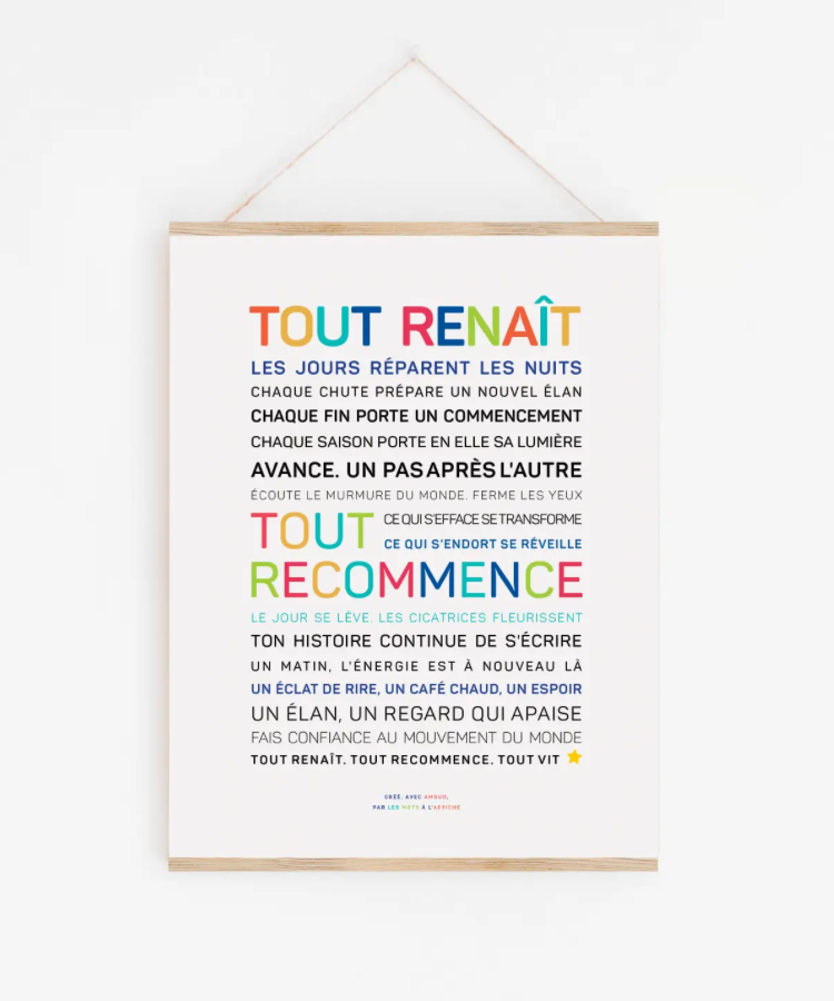 Affiche Tout renaît - couleurs