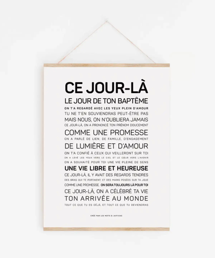 Affiche Ce jour-là (baptême)