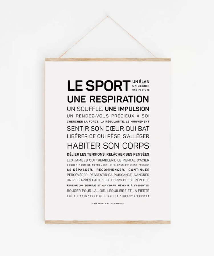 Affiche Le sport
