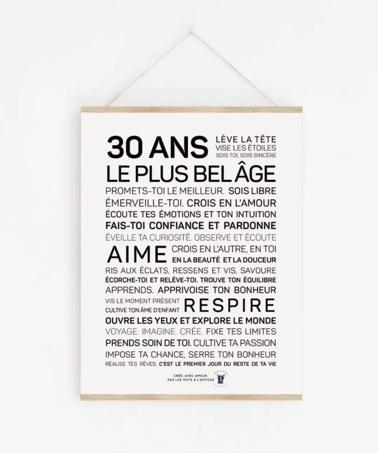 Affiche 30 ans
