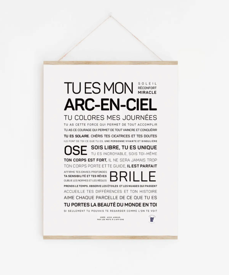 Affiche Tu es mon arc-en-ciel