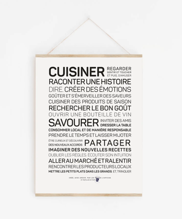Affiche Cuisiner
