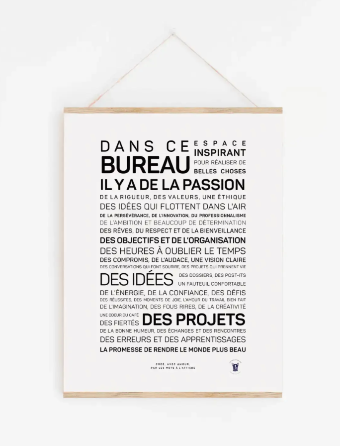 Affiche Dans ce bureau