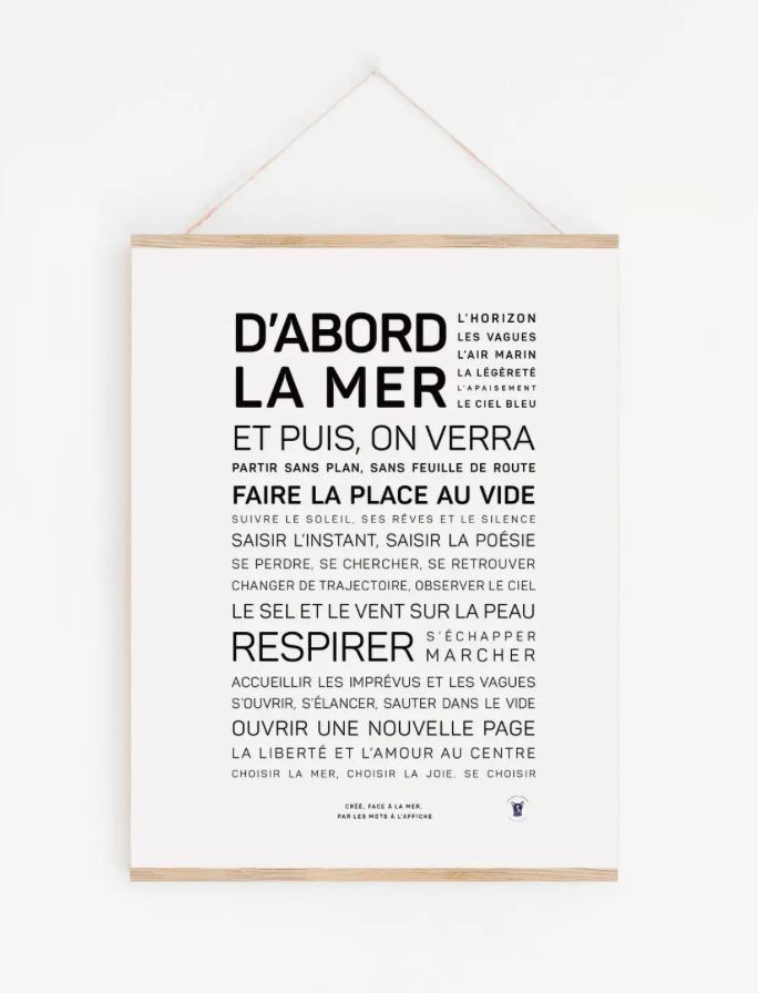 Affiche D'abord la mer