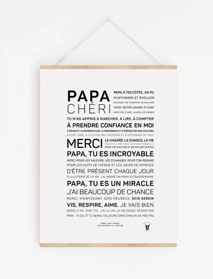 Affiche Papa chéri