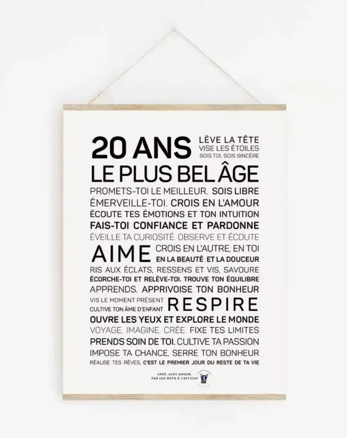 Affiche 20 ans