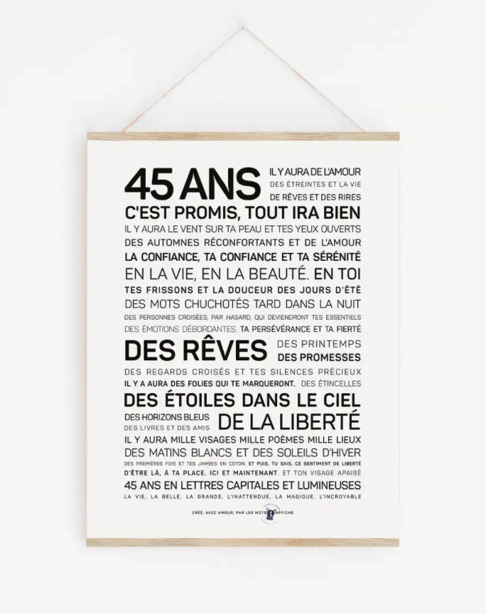 Affiche 45 ans