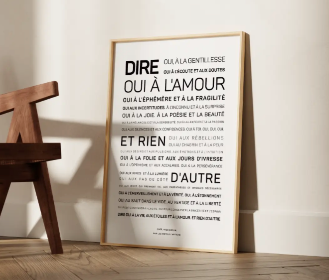 Affiche Dire oui à l'amour