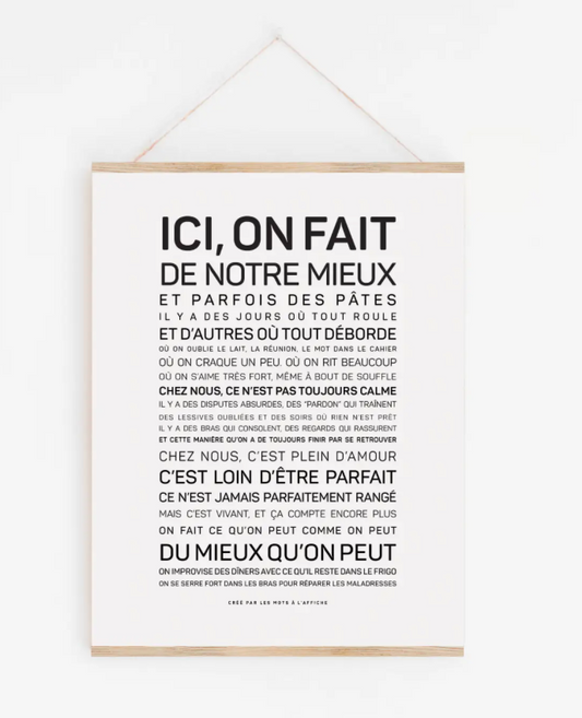 Affiche On fait de notre mieux