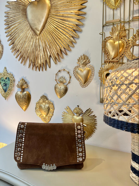 Sac pochette bandoulière cuir femme